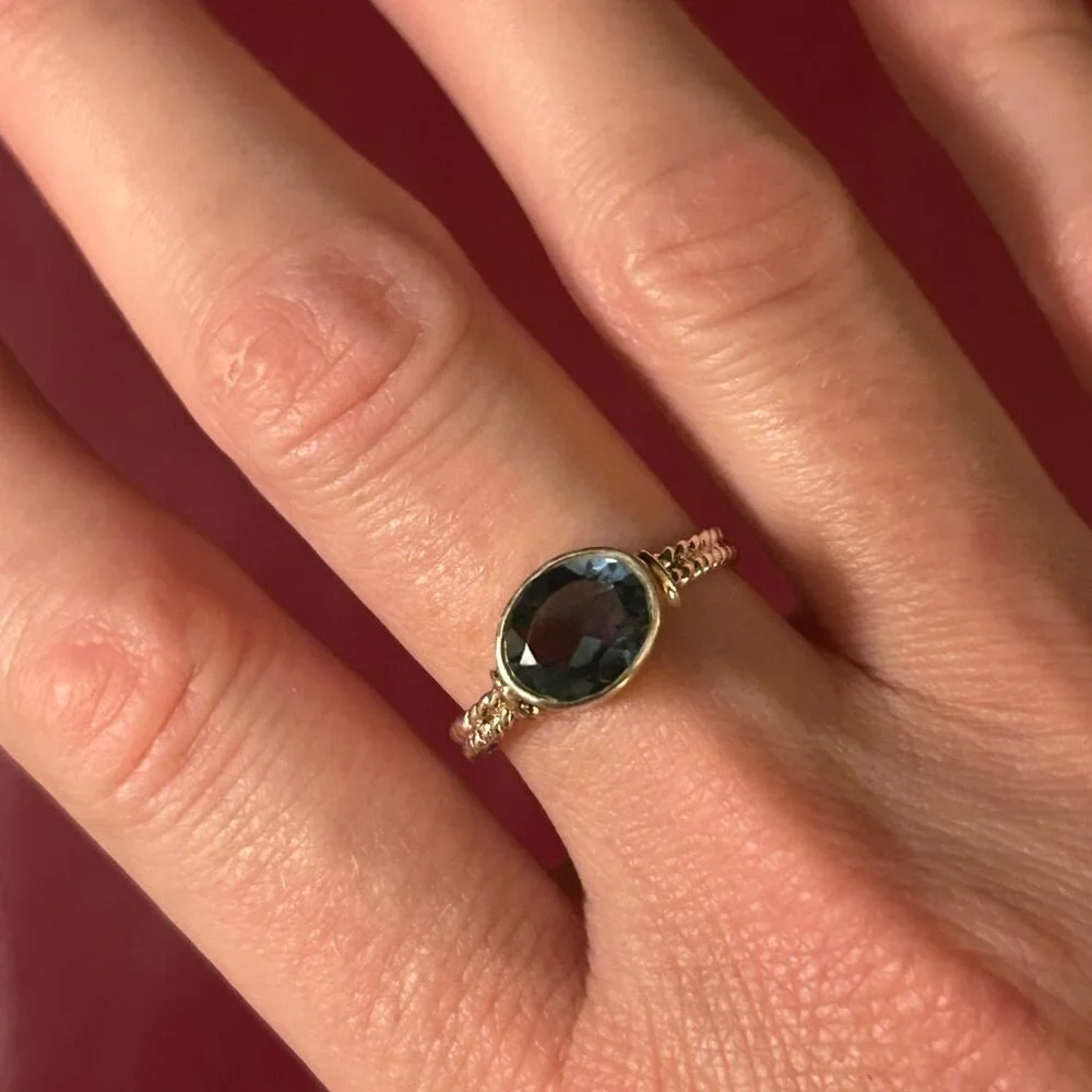 Iolite Solitaire Ring - Picture 6 of 7